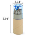 12 Colored Pencils In Tube W/Sharpener