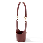 Pu Leather Cup Holder Sleeve With Adjustable Strap