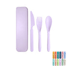 Reusable Wheat Straw Cutlery Set With Portable Case