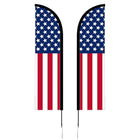 8' Double Sided Portable Half Drop Banner w/ Hardware Set
