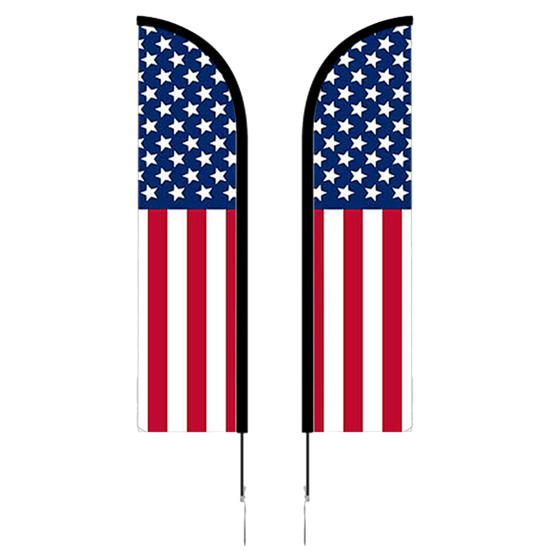 8' Double Sided Portable Half Drop Banner w/ Hardware Set