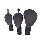 Golf Club Head Covers 3-Piece Set With Replaceable Labels