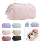 Cotton Quilted Makeup Bag