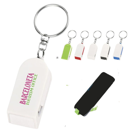 Keychain Phone Stand With Screen Cleaner