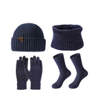 Plush Warm Knitted Hat, Scarf, Gloves And Socks