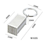 Mini Metal Shipping Container Keychain