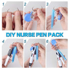4 In 1 Clip-On Badges With Ballpoint Pens