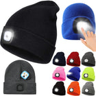 Warm Knitted Winter Hats Rechargeable LED