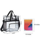 Clear Zippered Box Tote with Adjustable Strap