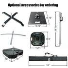 8' Double Sided Portable Half Drop Banner w/ Hardware Set