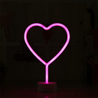 Heart Shaped Led Neon Signs With Stand
