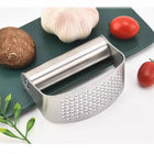 Stainless Steel Curved Garlic Press