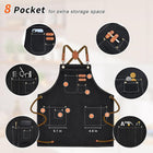 Adjustable Cross Back Waterproof Canvas Apron