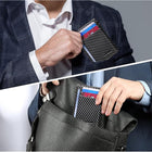 Slim Wallet RFID Blocking Carbon Fiber Texture