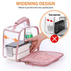 Large Pink Clear Lunch Bag