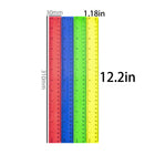 30cm Colored Transparent Plastic Ruler