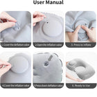 PVC U Shaped Air Pump Inflatable Neck Pillow