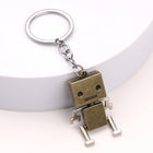 Vintage Metal Movable 3D Robot Charm Robot Keychains