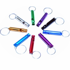 Aluminum Alloy Whistle with Keychain