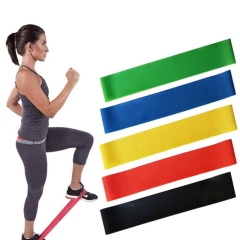 Yoga Silicone Resistance Band Set (Set Of 5 Pieces)