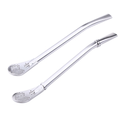 Multifunction Stainless Steel Straw Spoon