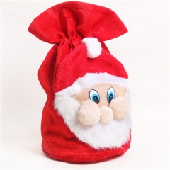 3D Cute Santa Claus Face Gift Sack